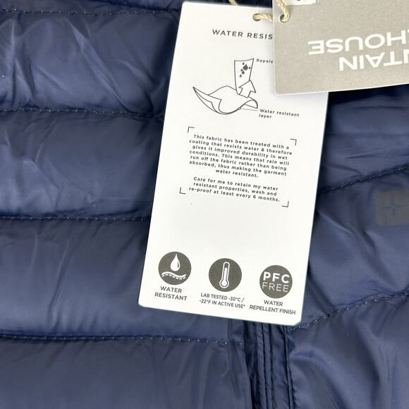 Mountain Warehouse Womens Full Zip Blue Florence Puffer Padded Long Jacket Sz 4 - Picture 3 of 14